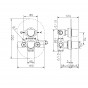 Mitigeur Thermostatique Encastré 2 Sorties Huber gamme Icon