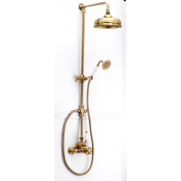 Huber Victorian Mitigeur thermostatique de bain/douche avec garniture de  douche 194VT01HCR chrome